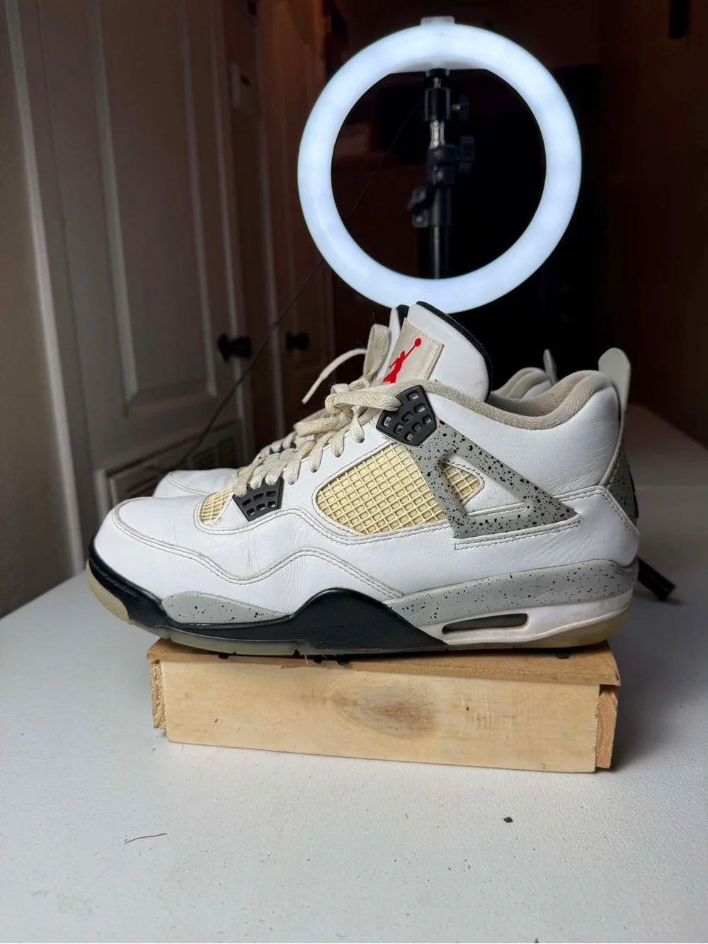 Nike Air Jordan 4 Retro Golf White Cement Mens Multi Size 11.5 CU9981-100